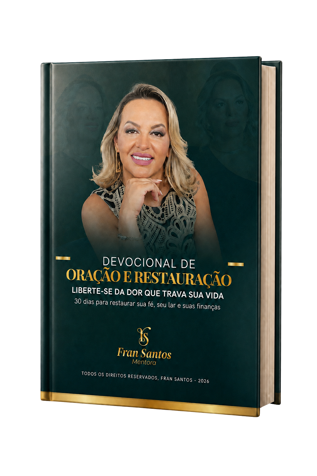 Mockup oficial do Devocional de Oração e Restauração, por Fran Santos